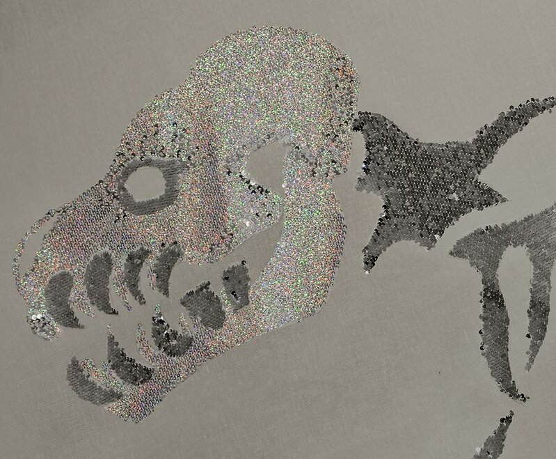 Miguel Cisterna, ‘Le dinosaure, Three Panel Screen’, 2014, Design/Decorative Art, Hand-embroidered, Maison Gerard