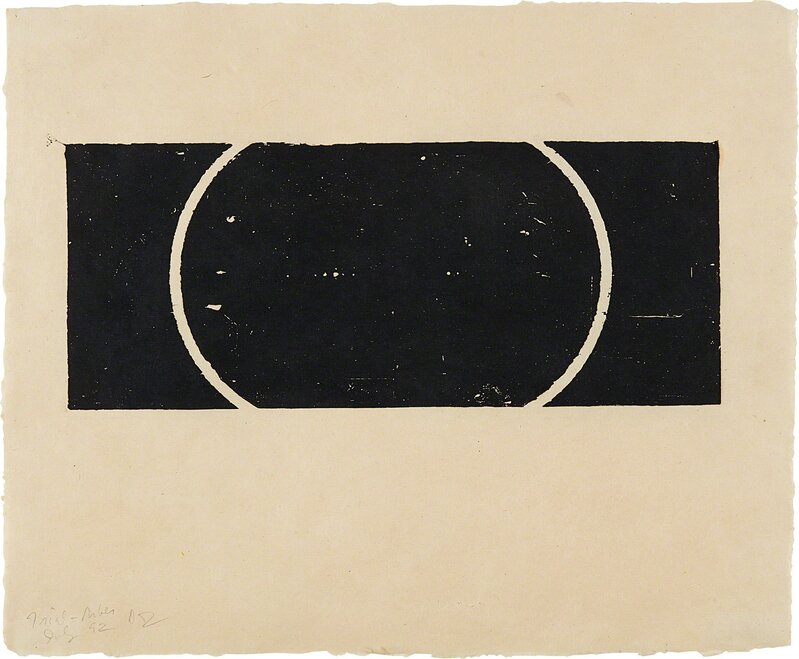 Donald Judd, ‘Untitled’, 1961/1993-94, Print, Woodcut in black, on frostlite vellum paper, with full margins., Phillips