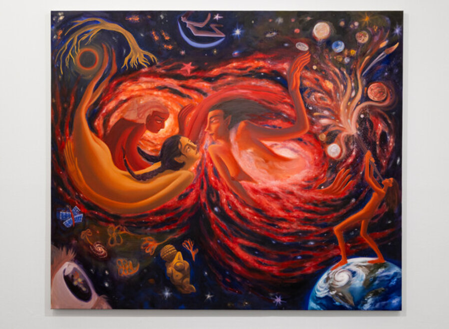 Galaxies colliding