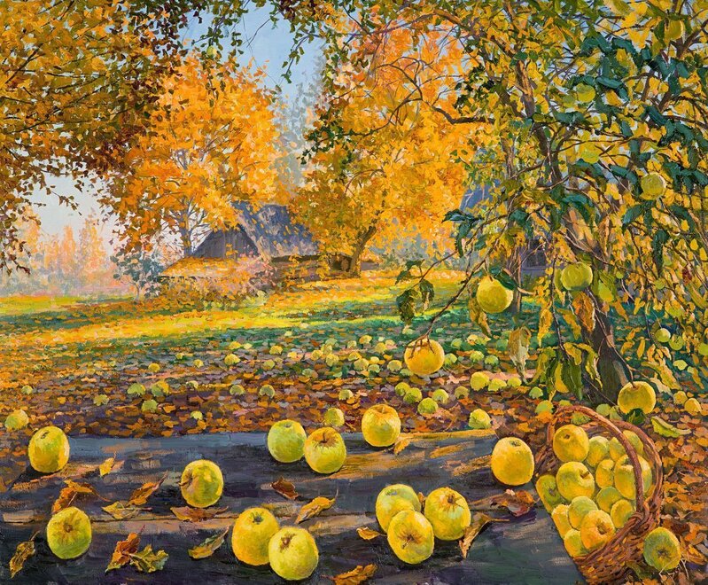 Elena Barkhatkova, ‘Antonov Apples’, 2018, Painting, Oil, Zatista