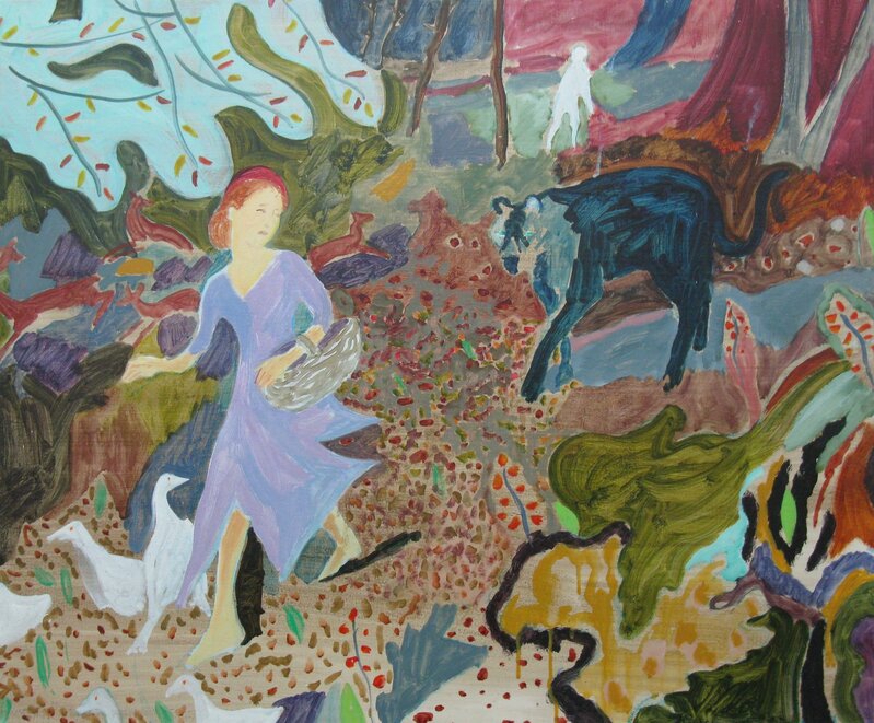 Eleanor Moreton, ‘The Ragged Girl's Journey (Goosegirl)’, 2018, Painting, Oil on Canvas, Arusha Gallery