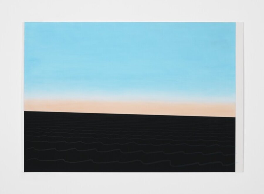 Waves Orange Horizon Blue Sky