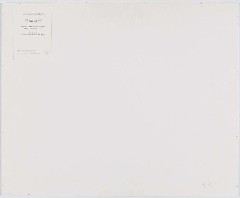 Pablo Picasso, ‘L'Atelier’, 1927, Print, Etching on BFK RIVES (watermark), Van Ham