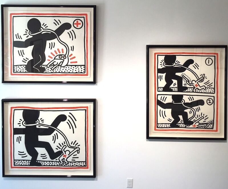 Keith Haring, ‘Free South Africa, complete set of 3’, 1985, Print, Lithograph, Gregg Shienbaum Fine Art