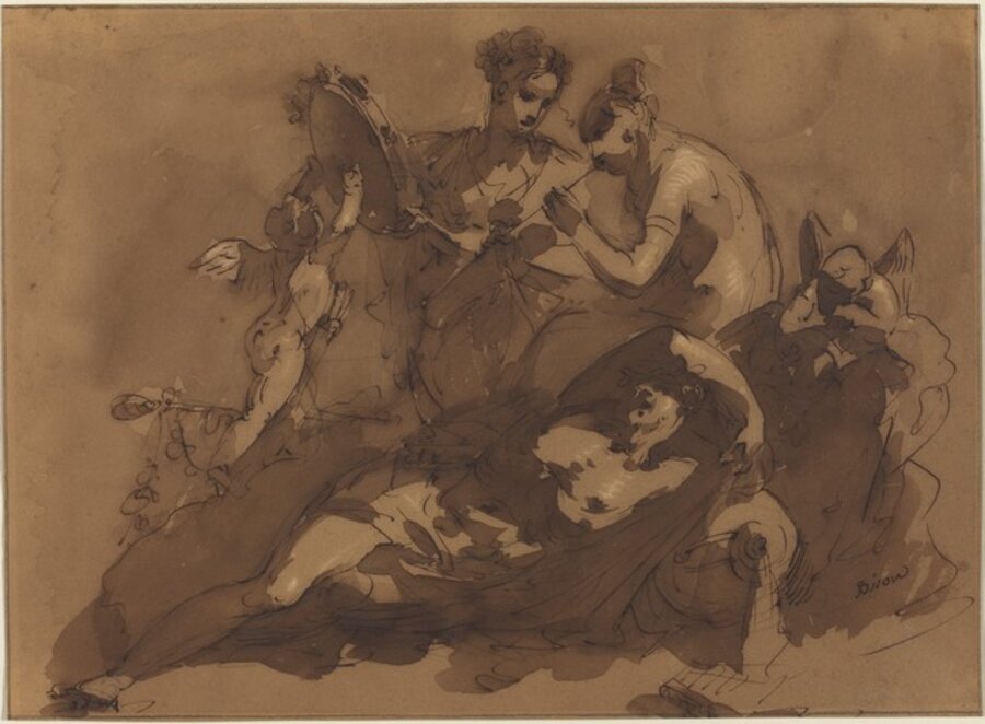 A Mythological Scene with Sea Gods
