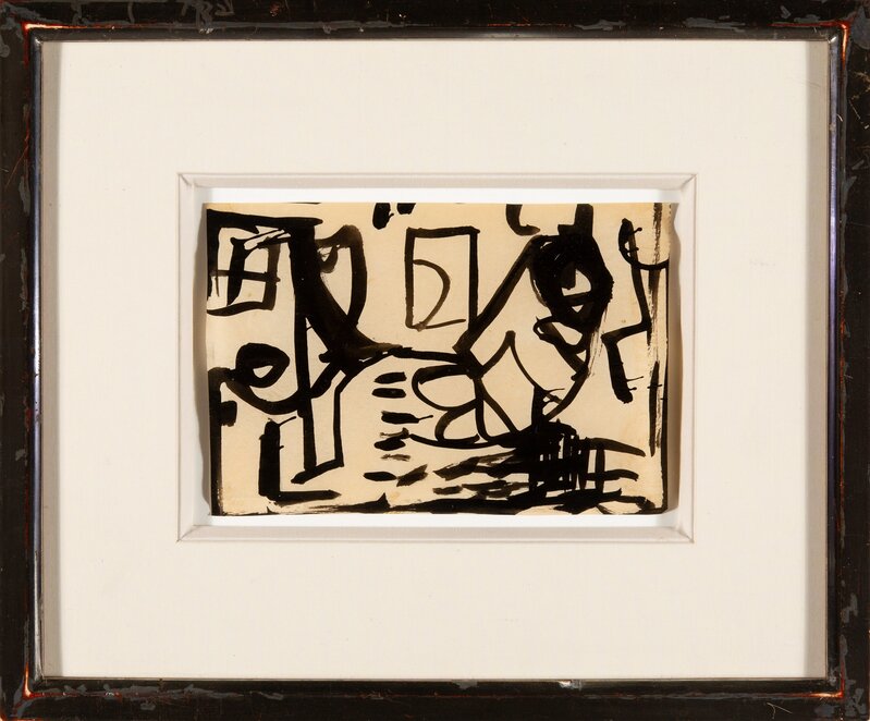 Franz Kline, ‘Untitled’, circa 1947, Drawing, Collage or other Work on Paper, Ink on paper, Heritage Auctions