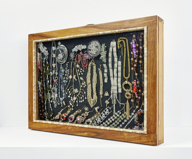Meschac Gaba, ‘Valise diplomatique (Diamants indigenes)’, 2013, Sculpture, Wood, glass, Benin banknotes, imitation jewellery, In Situ - Fabienne Leclerc