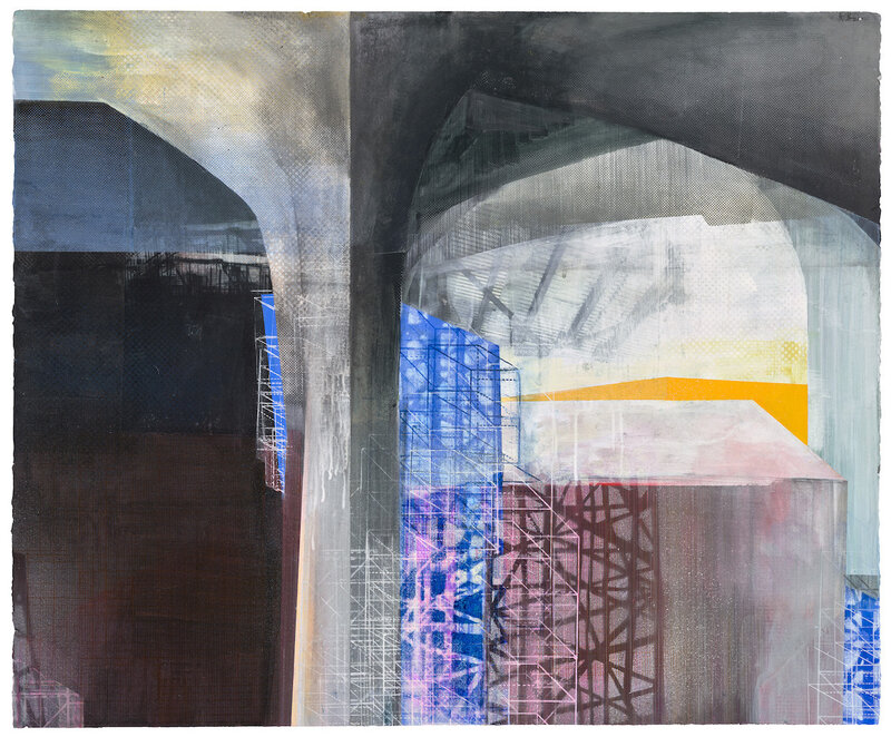 Amanda Knowles, ‘West Seattle Bridge I-III’, 2021, Drawing, Collage or other Work on Paper, Screenprint, acrylic, and graphite on paper, G. Gibson Gallery