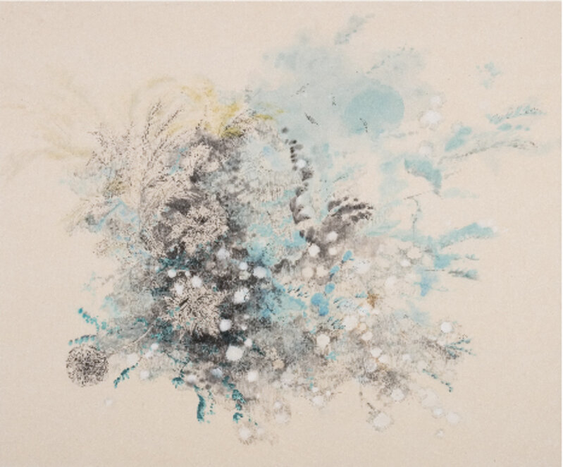 Lu Wei, ‘Flower Bouquet from My Lover’, 2019, Painting, Xuan paper, Suihi-enogu, mineral pigments, ink, Aki Gallery