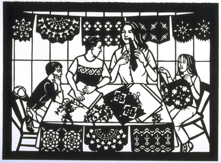 Haciendo Papel Picado/Making Paper Cutouts