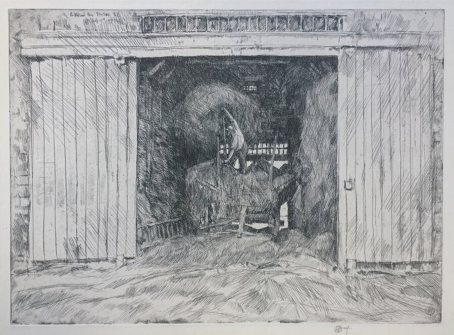 Hay Barn (one of Hassam's largest prints)