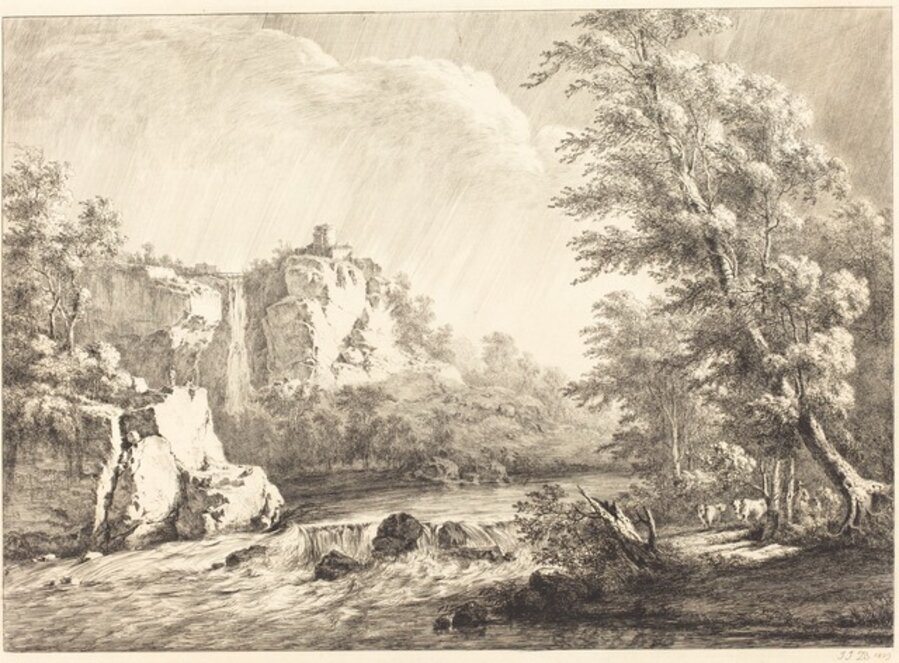 River Landscape with a Passing Storm