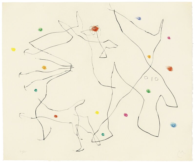 Joan Miró, ‘René Char: Flux de l'Aimant’, 1964, Print, The complete set of 16 drypoints with aquatint, some printed in colours on BFK Rives wove paper, Christie's