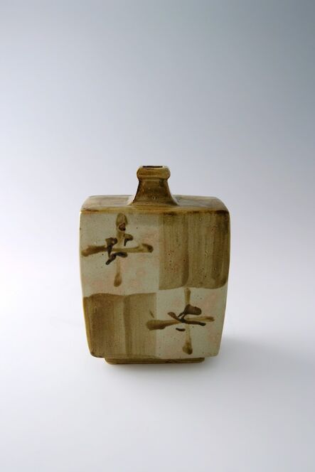 Shōji Hamada, ‘Squared bottle, tetsue brushwork’, 1965
