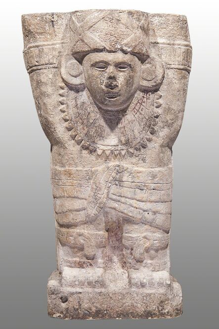 ‘Atlante de Chichén Itzá avec des cordes entrecroisées sur la poitrine (Atlante of Chichén Itzá with ropes crossed over chest)’, 900 -1250 AD