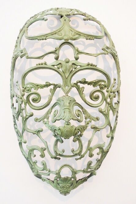 Dale Dunning, ‘Midori Koi (AP) - green, rustic, baroque, face, figurative bronze wall sculpture’, 2014