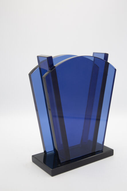Ettore Sottsass, ‘Vintage Blue Glass Vase for Fontana Arte’, 1980