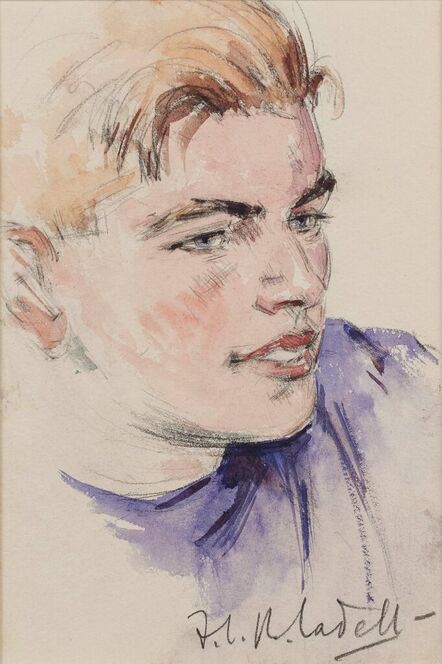 F C B Cadell, ‘Head of a young man’, 1934