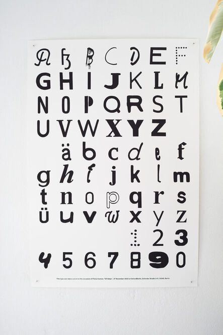 Fiona Connor, ‘Type Specimen Poster for OxfordBerlin’, 2023