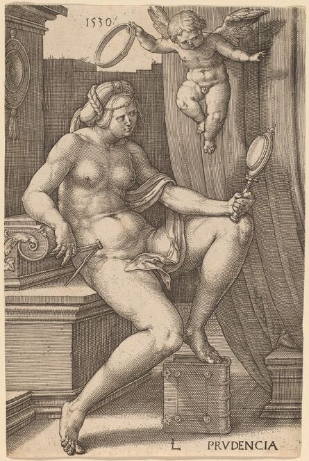 Lucas van Leyden, ‘Prudencia (Prudence)’, 1530