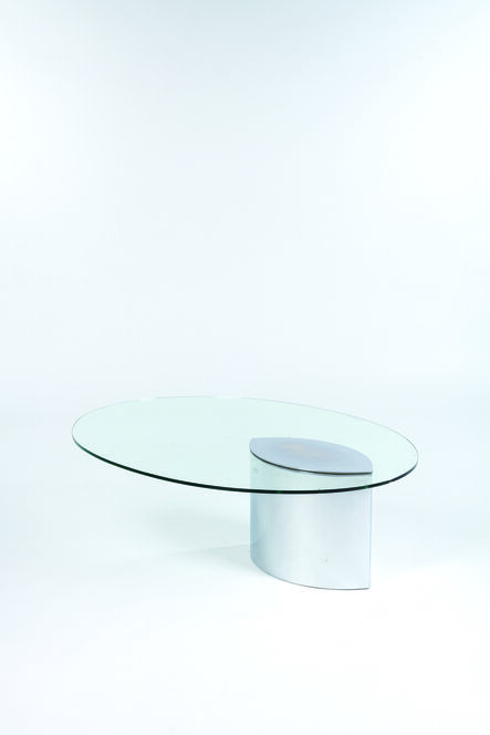 Cini Boeri, ‘Coffee table in glass and chromed metal’, vers 1972