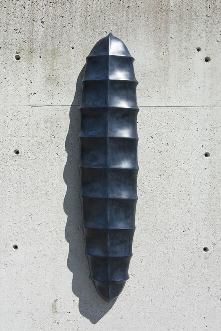 Jana Osterman, ‘Biomorphic No 10 - blue, abstract, patinated bronze, winterstone wall sculpture’, 2020