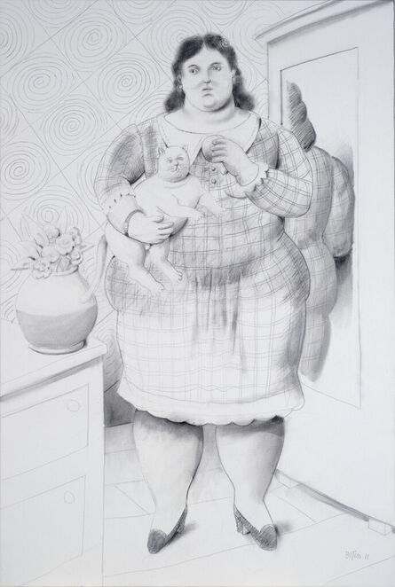 Fernando Botero, ‘Woman with Cat’, 2011