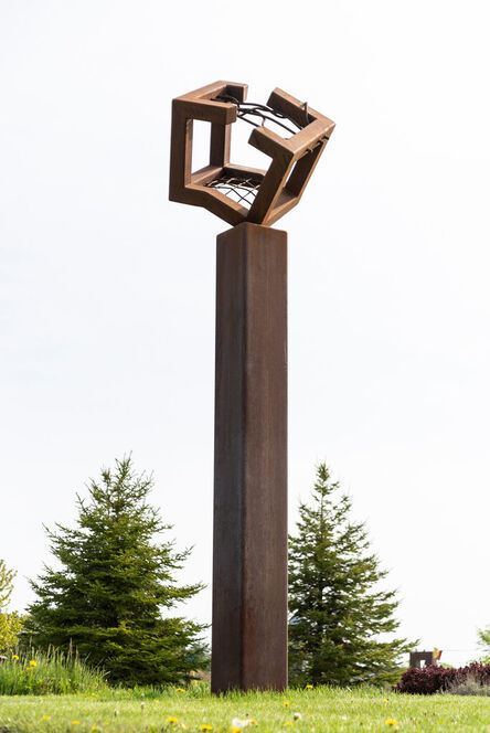 Claude Millette, ‘Prehension - tall, large, geometric, abstract, corten steel outdoor sculpture’, 2015