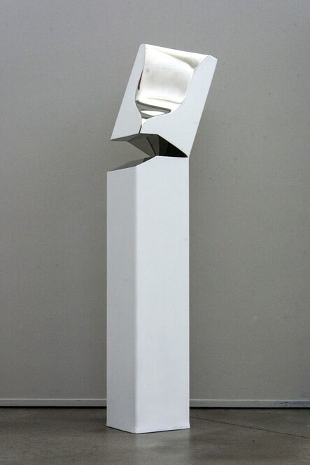 Philippe Pallafray, ‘Athabasca White 1/10 - tall, white, geometric, modern, stainless steel sculpture’, 2020