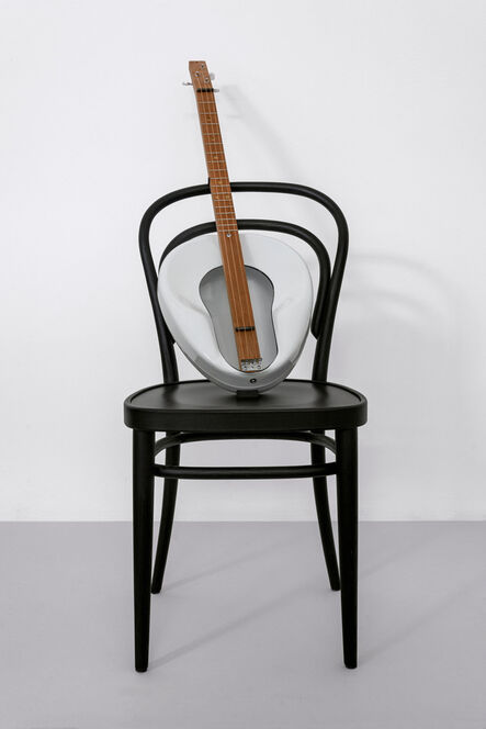 Haim Steinbach, ‘ Untitled (Thonet chair, Jackson guitar)’, 2019