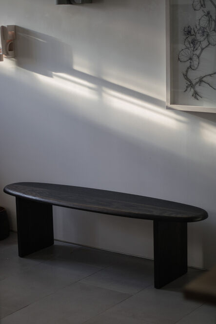 Fred Rigby Studio, ‘Carved Pebble Bench Ebonised Solid Oak (Designed for Flow)’, 2021