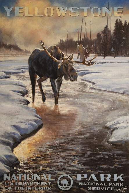 Jennifer Johnson, ‘Yellowstone National Park / Winter Moose’, 2020