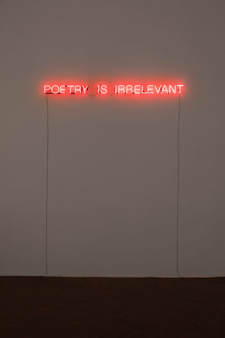 Jorge Méndez Blake, ‘POETRY IS IRRELEVANT’, 2012
