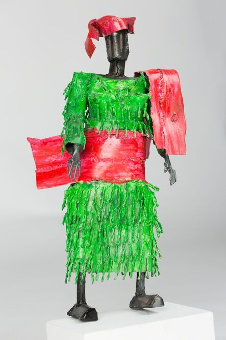 Sokari Douglas Camp, ‘ Yoruba Lady, Green Tassels, Pink Shawl’, 2008