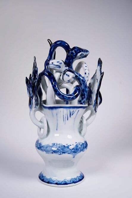 Geng Xue, ‘Blue and White Flame Double-Eared Bottle Group Portrait’, 2023