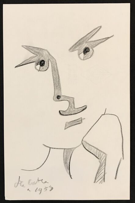Jean Cocteau, ‘Portrait with Hand to Chin’, 1955
