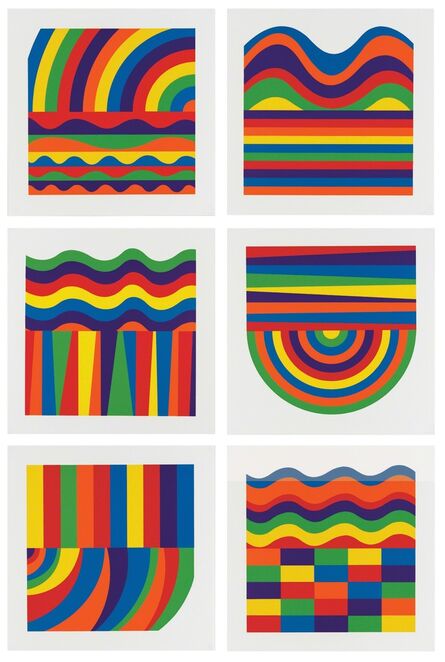 Sol LeWitt, ‘Arcs and Bands in Color’, 2000