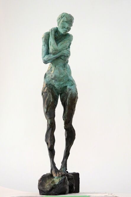 Richard Tosczak, ‘Untitled XXVIII A.P./8 - emotive, nude, female, figurative, bronze statuette’, 2013