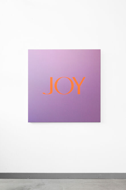 Sylvie Fleury, ‘JOY (Metallic Purple and Orange Fluorescent)’, 2020