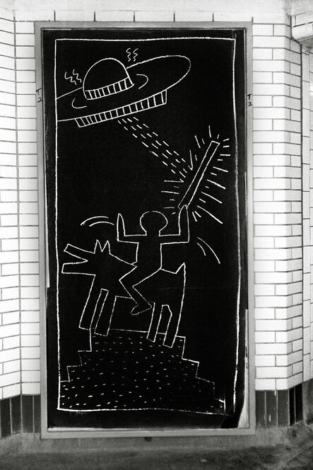 Fernando Natalici, ‘Keith Haring Subway Art photo c.1981 ’, 1981