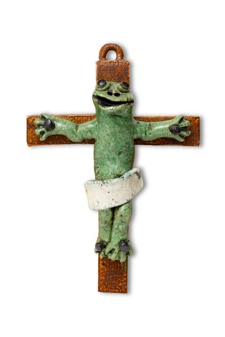 David Gilhooly, ‘Frog Crucifixion’, C.1986