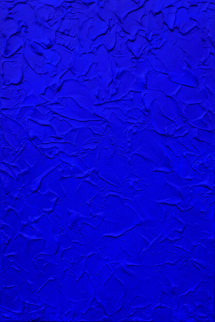 Leon Grossmann, ‘Monochrome Blue Abstract Painting, Homage to Yves Klein, Klein Blue, Ultramarine, Dark Ultramarine, Deep Ultramarine, Painting, Blue, Dark Blue, Deep Blue, Blue Artwork, Royal Blue, Yves Klein Blue, Textured, Office Abstract Decor’, 2024