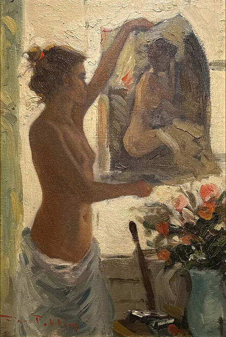Roy Petley, ‘Nude with a Drawing’, Late 20th Century