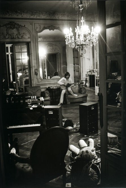 Dominique Tarlé, ‘Mick plays guitar, Keith lying on the floor, Villa Nellcôte’, 1971