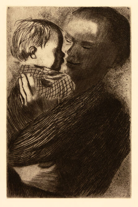 Käthe Kollwitz, ‘Mutter mit Kind auf dem Arm (Mother with Child in Her Arms)’, 1916