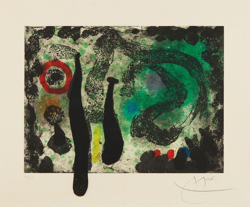 Joan Miró, ‘Le Jardin de mousse (The Moss Garden)’, 1968, Print, Aquatint in colors with carborundum, on Mandeure rag paper, with full margins, Phillips