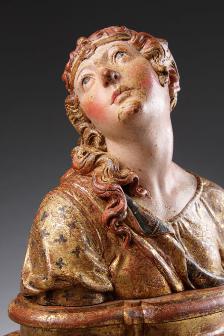 Renaissance Works of Art, ‘Fine Italian Florentine Renaissance Polychromed and Gilded Carved Poplar Wood Bust of the Mary Magdalen’, ca. 1520
