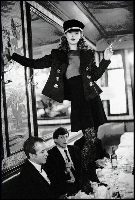 Arthur Elgort, ‘Kate Moss at Café Lipp, Paris, Vogue Italia’, 1993