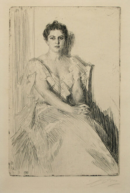 Anders Leonard Zorn, ‘Mrs.  Cleveland II’, 1899