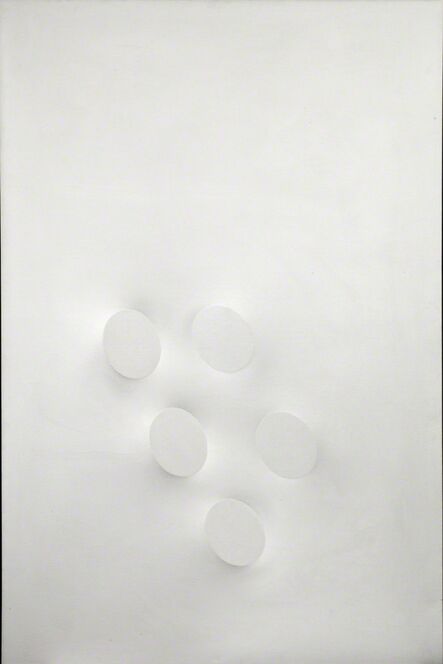 Turi Simeti, ‘Cinque ovali bianchi’, 1993